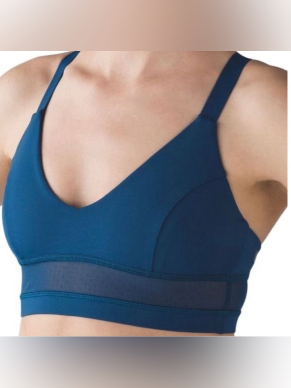 Lululemon Athletica Poseidon Blue Sports Bra Sz 6